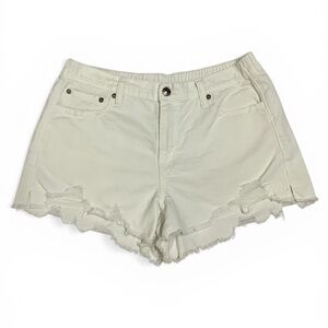 Aerie White Denim Daydream Cutoff Distressed Boyfriend Short Size Medium #243